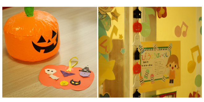 小児病棟ハロウィン飾り