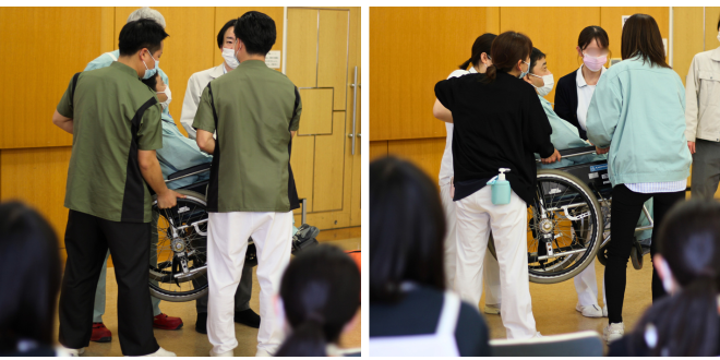 車いす持ち上げ